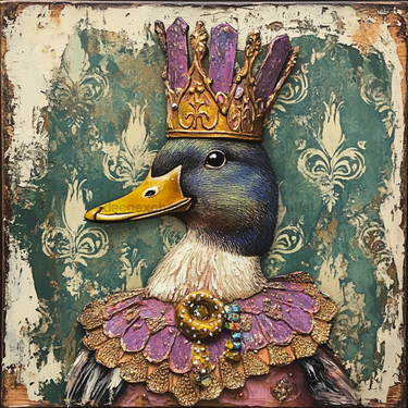 Mardi Gras Sign, Duck Sign, DCO-13063, Sign For Wreath, 10x10